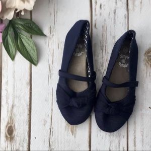New SIMPLY PETALS Girls 10 Flats Navy